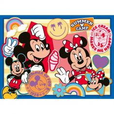 Puzzle 200 pièces XXL : En route avec Mickey et Minnie 