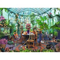 500 piece puzzle: A morning in the greenhouse