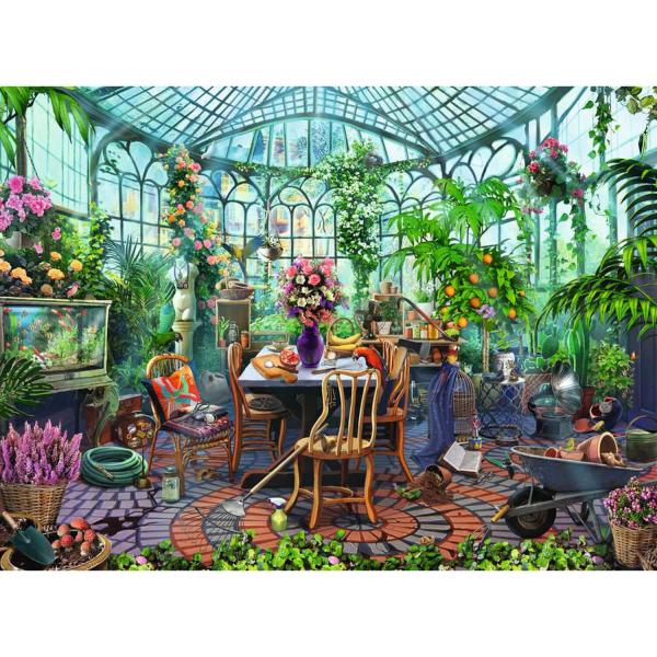 500 piece puzzle: A morning in the greenhouse - Ravensburger-14832