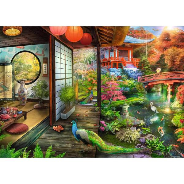 1000 piece puzzle: Tea time in the Japanese garden - Ravensburger-17497