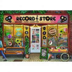 1000 piece puzzle: The vinyl store