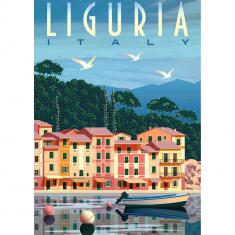 Puzzle 1000 pièces :  Carte postale de Ligurie, Italie
