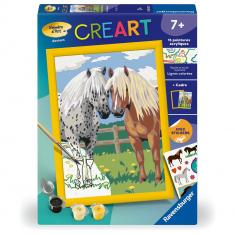 CreArt Kids 18x24cm : Duo chevaux 