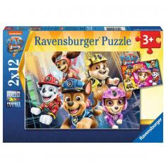 Puzzle 2 x 12 pieces: Paw Patrol, the Movie: Our four-legged rescuers