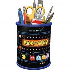 Puzzle 3D 54 pièces Pot à crayons : Pac-Man