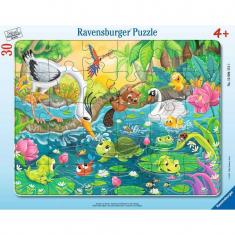 Puzzle frame 30 pieces : Summer at the pond 