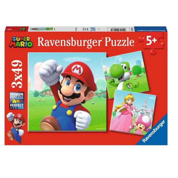 Puzzle de 3x49 piezas - Super Mario - Ravensburger-05186