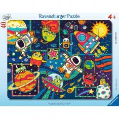 Puzzle frame 40 pieces : A world apart!
