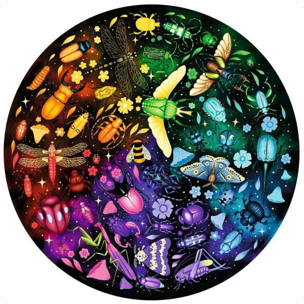 Puzzle rond 500 pièces : Insectes (Circle of Colors) - Ravensburger-12000820