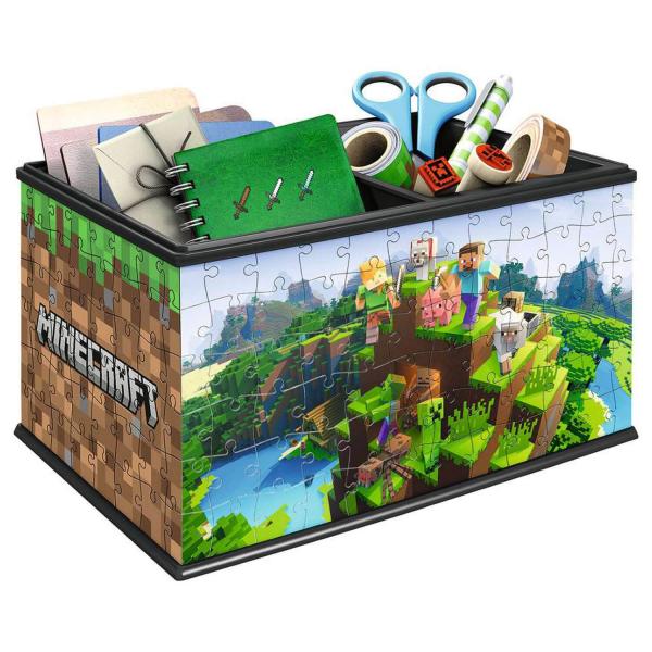 Puzzle 3D de 216 piezas: Caja de almacenamiento: Minecraft - Ravensburger-11286