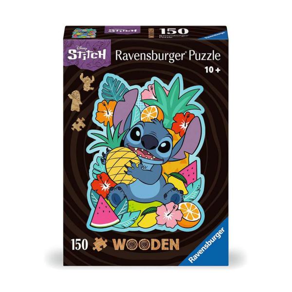 Puzzle en bois 150 pièces Forme : Stitch  - Ravensburger-12000758