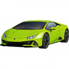 140-teiliges 3D-Puzzle: Lamborghini Huracán Evo - Green Edition