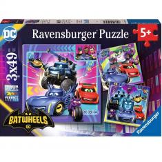 Puzzles 3x49 pièces : Appel à tous les Batwheels !