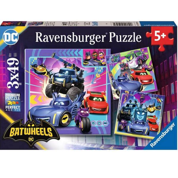 Puzzles 3x49 pièces : Appel à tous les Batwheels ! - Ravensburger-12001056
