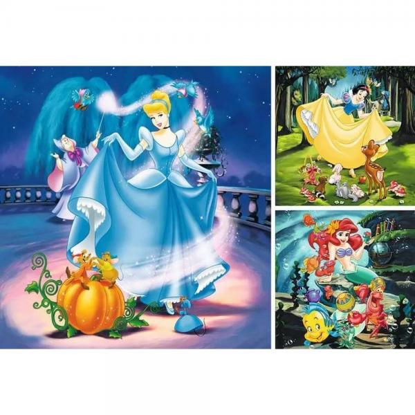 3x49 piece puzzles: Snow White, Cinderella, The Little Mermaid - Ravensburger-9339