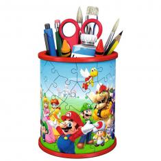 Puzzle 3D - 54 pièces : Pot à crayons : Super Mario