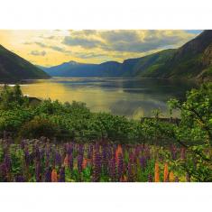 1000 piece puzzle: fjord in Norway