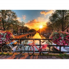 Puzzle 1000 pièces : Vélos à Amsterdam