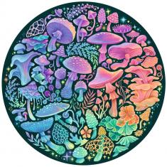 500 piece round puzzle: Mushrooms (Circle of Colors)