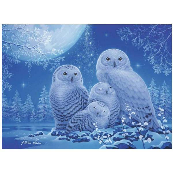 500 Teile Puzzle: Star Line: Eulen im Mondlicht - Ravens-12000479