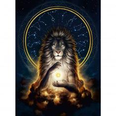 500-piece phosphorescent puzzle: Radiant lion