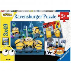 Puzzle 3 x 49 pièces : Minions 2 : Drôles de Minions