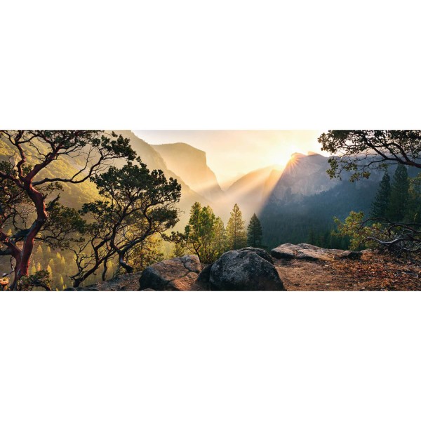 Puzzle 1000 pièces panoramique : Parc Yosemite - Ravensburger-15083