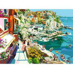 Puzzle de 1500 piezas: Romance en Cinque Terre