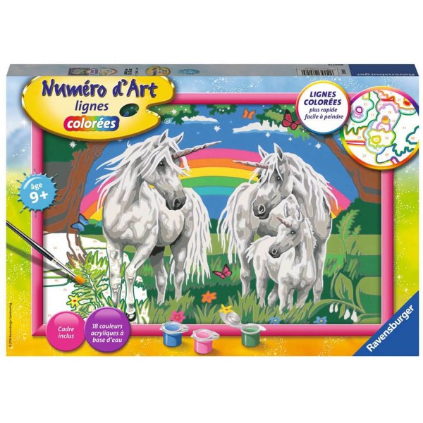 Painting by number: Large Format Art Number: In the land of unicorns - Ravensburger-289189