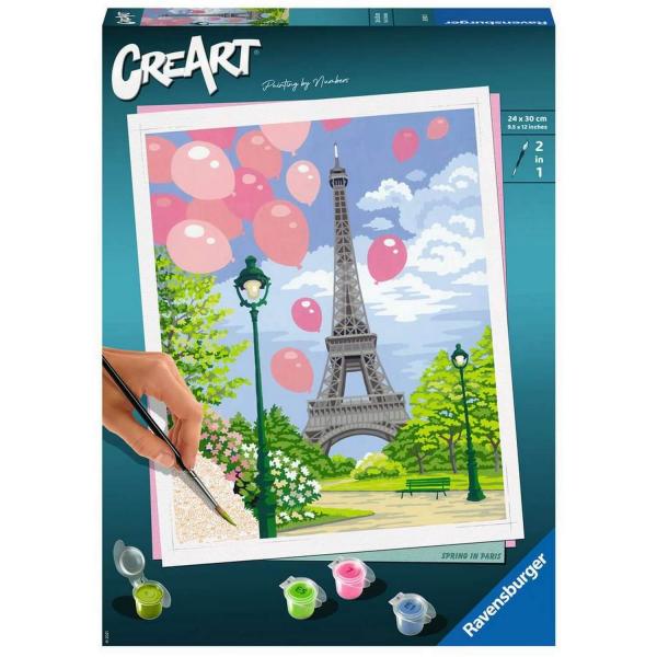 CreArt: Pintura por números: Gran Formato: Primavera en París - Ravensburger-28992