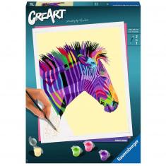 CreArt Painting by Number: Large Format: Zebra