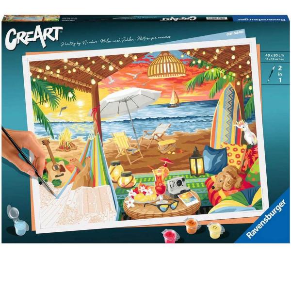 CreArt Paint by Number: Large Format: Cozy Cabana - Ravensburger-20276