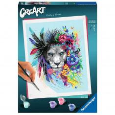CreArt Peinture au numéro : Grand Format : Boho Lion