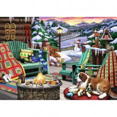  1000-piece puzzle: A break in the heart of the mountains