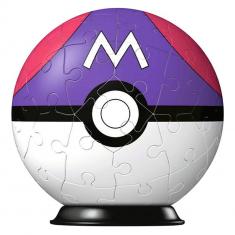 3D Ball puzzles 54 pieces: Master Ball, Pokemon