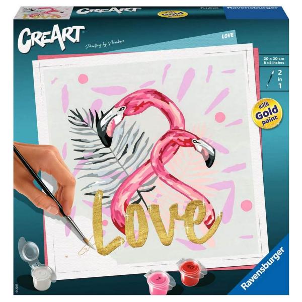 CreArt Paint by number: Square - Love - Ravensburger-29029