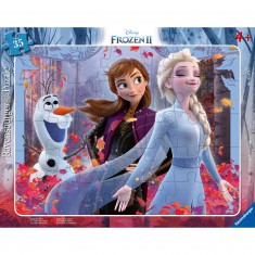 Puzzle cadre 30 pièces : La Reine des Neiges 2 (Frozen 2) Disney : La magie de la Nature
