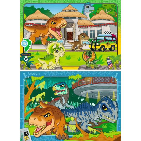 2x24 piece puzzles - Living in the wilderness / Jurassic World Explorers  - Ravensburger-12001057