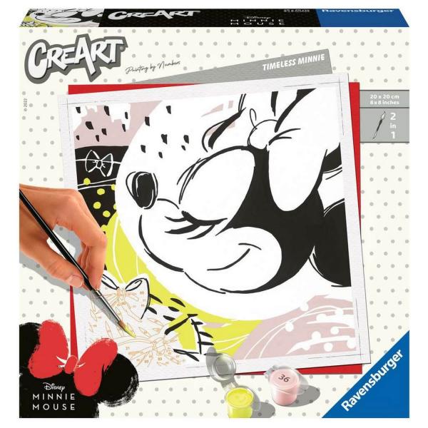 CreArt Malen nach Zahlen: Quadratisch – Disney Minnie Mouse - Ravensburger-20126