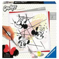 CreArt Peinture au numéro : Carré - Disney Minnie Mouse Style