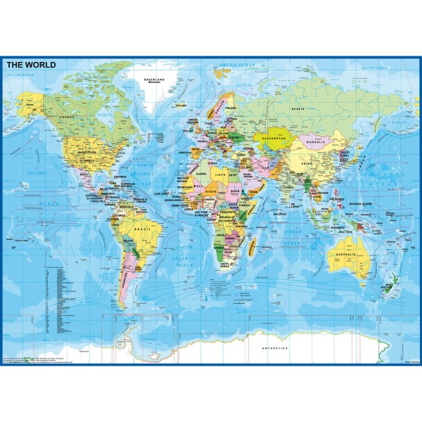 200 pieces XXL puzzle: World map - Ravensburger-12890