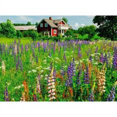 500-teiliges Puzzle – Bauernhof in Schweden