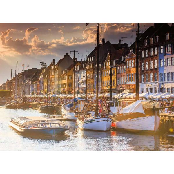 Puzzle 500 pièces - Coucher de soleil à Copenhague  - Ravensburger-12000846