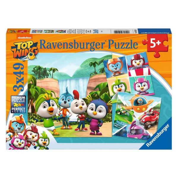3 puzzles de 49 piezas: ala superior - Ravensburger-50529