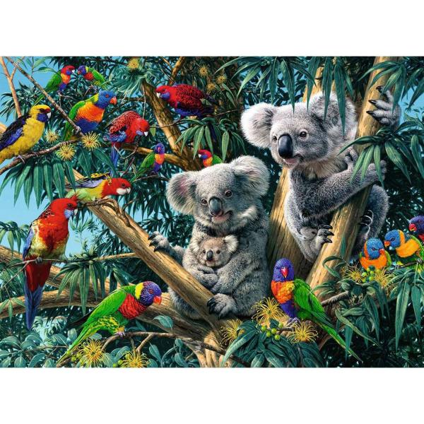 Puzzle 500 pièces - Koalas dans l'arbre - Ravensburger-12000206