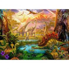 Puzzle 500 pièces - La terre des dinosaures