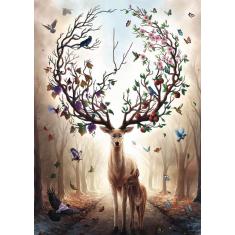 1000 pieces puzzle: Fantastic deer