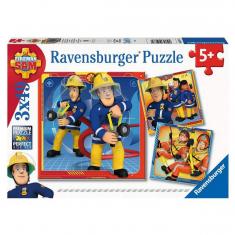3 x 49 pieces puzzle: our hero sam the firefighter
