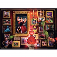 Puzzle 1000 pièces : La Reine de coeur (Collection Disney Villainous)
