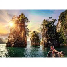 Puzzle 1000 pièces - Lac de Cheow Lan, Thaïlande